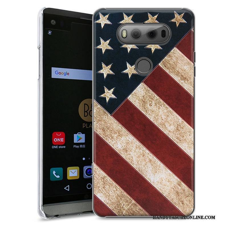 Hülle Lg V20 Prägung Trend Schwer, Case Lg V20 Schutz Rot Handyhüllen