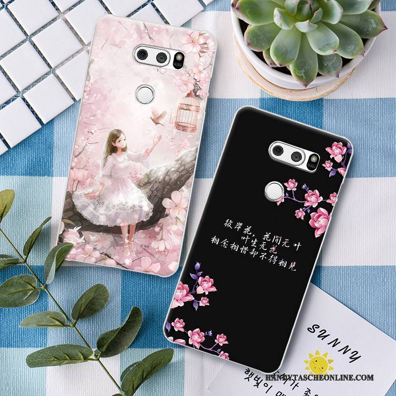 Hülle Lg V30 Schutz Frisch Rosa, Case Lg V30 Taschen Trend Handyhüllen