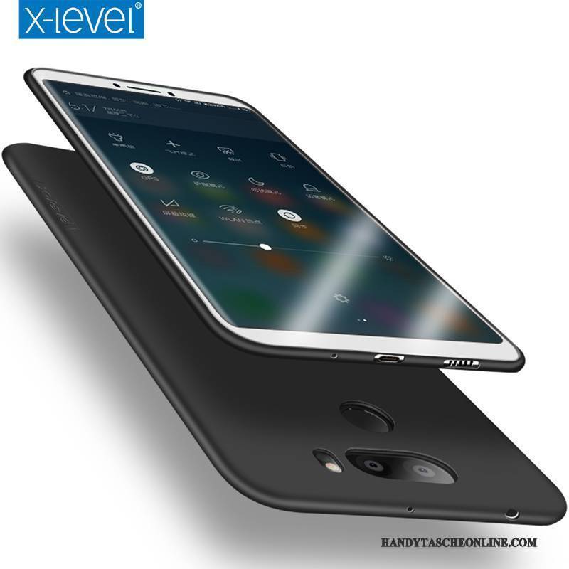Hülle Lg V30 Silikon Handyhüllen Anti-sturz, Case Lg V30 Taschen Nubuck Schwarz