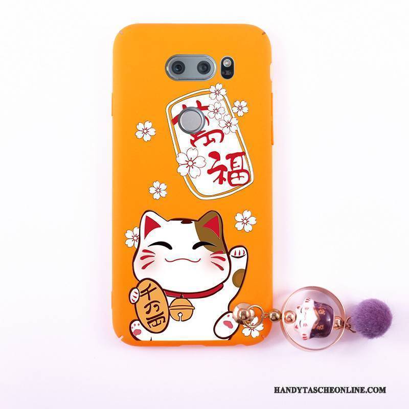 Hülle Lg V30 Taschen Rot Orange, Case Lg V30 Reichtum Hängende Verzierungen
