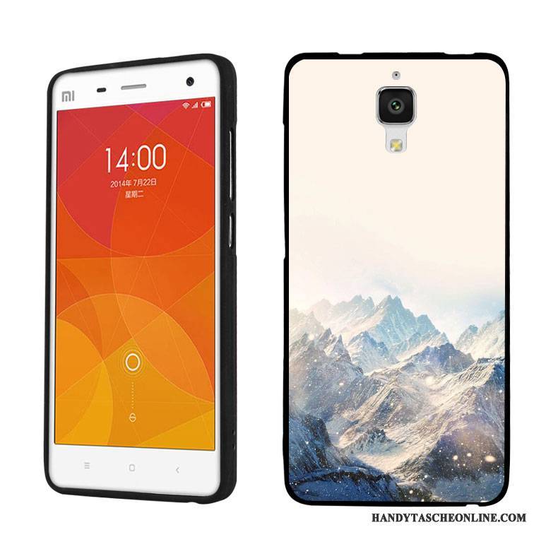 Hülle Mi 4 Weiche Persönlichkeit Weiß, Case Mi 4 Silikon Landschaft Einfach