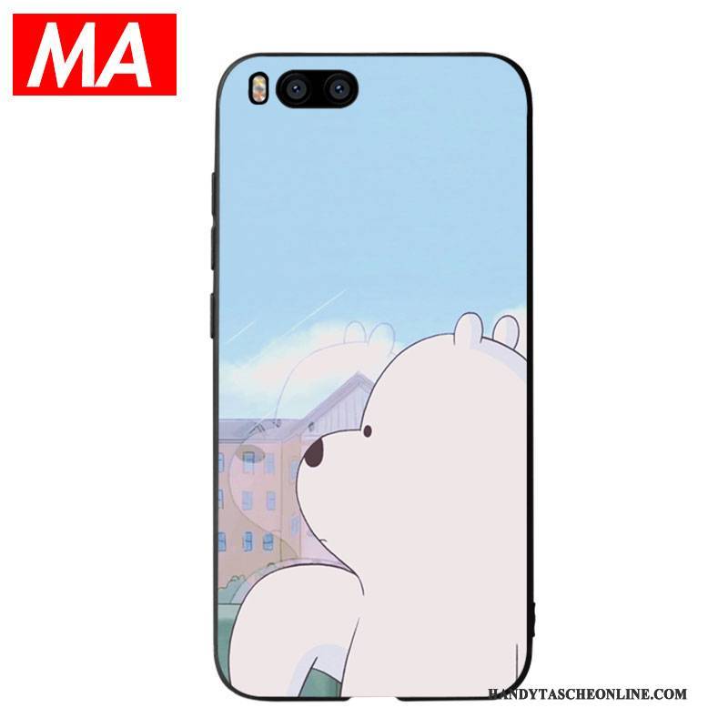 Hülle Mi 6 Karikatur Hellblau Mini, Case Mi 6 Schutz Nette Bär