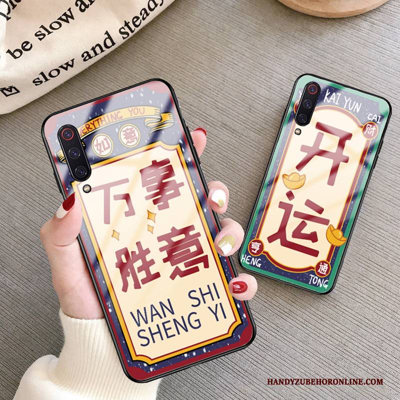 Hülle Mi 9 Lite Kreativ Rot Reichtum, Case Mi 9 Lite Taschen Handyhüllen Glas
