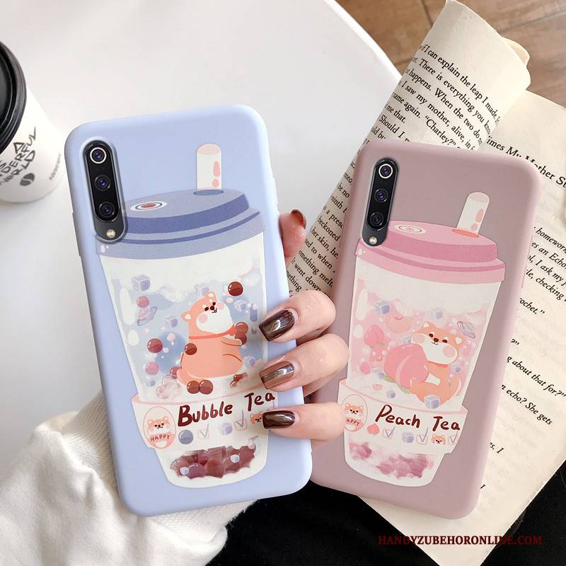 Hülle Mi 9 Lite Schutz Blau Einfach, Case Mi 9 Lite Kreativ Frisch Netto Rot