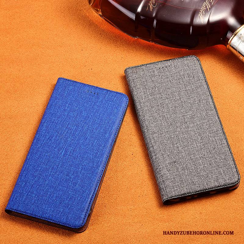 Hülle Mi 9 Lite Taschen Mini Baumwolle Und Leinen, Case Mi 9 Lite Schutz Blau Neu