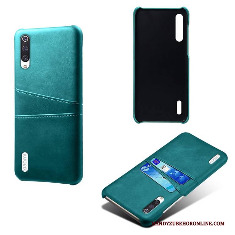 Hülle Mi 9 Lite Taschen Neu Anti-sturz, Case Mi 9 Lite Leder Kuh Grün