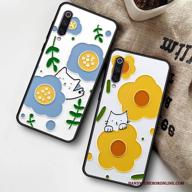 Hülle Mi 9 Schutz Blumen Muster, Case Mi 9 Taschen Jugend Angepasst
