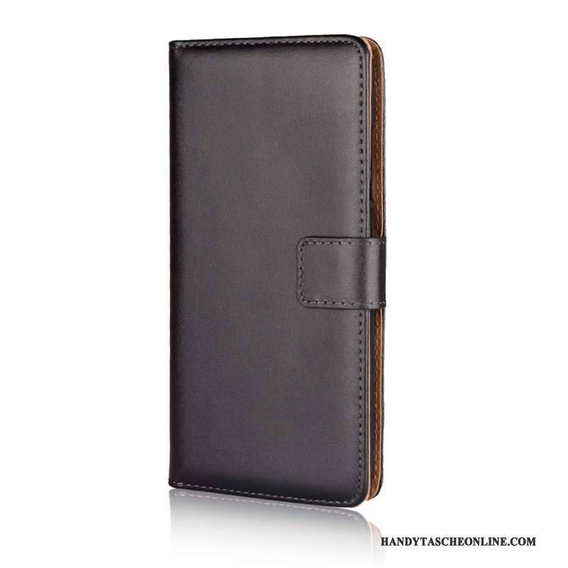 Hülle Mi A1 Lederhülle Schwarz Handyhüllen, Case Mi A1 Leder Mini Karte