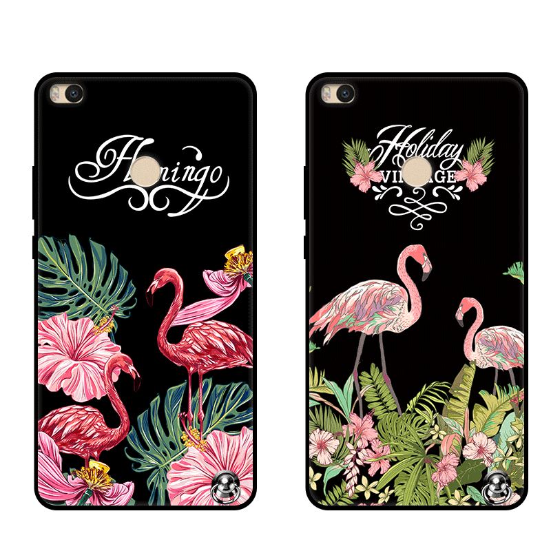 Hülle Mi Max 2 Kreativ Vogel Mini, Case Mi Max 2 Weiche Trend Schwarz