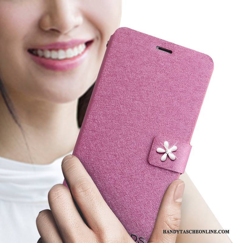 Hülle Mi Max 2 Lederhülle Anti-sturz Rot, Case Mi Max 2 Schutz Mini Handyhüllen