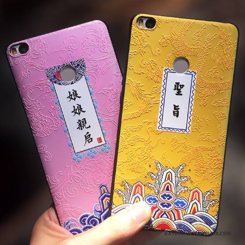 Hülle Mi Max 2 Silikon Mini Anti-sturz, Case Mi Max 2 Weiche Persönlichkeit Gelb
