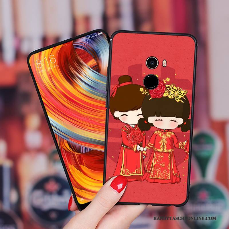Hülle Mi Max 2 Taschen Neu Rot, Case Mi Max 2 Weiche Mini Handyhüllen