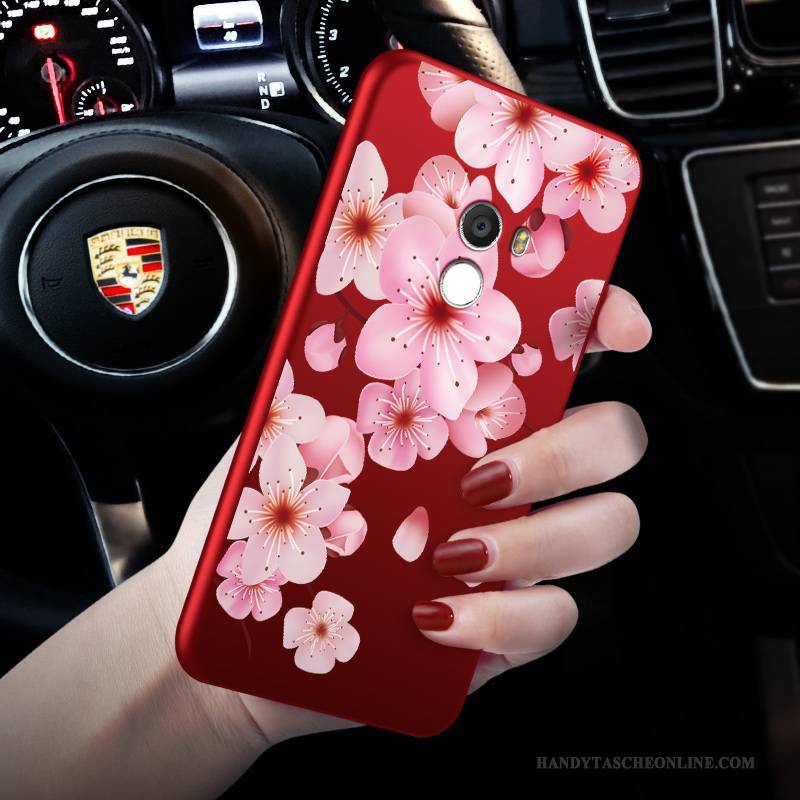 Hülle Mi Mix 2 Schutz Handyhüllen Mini, Case Mi Mix 2 Kreativ Persönlichkeit Rot