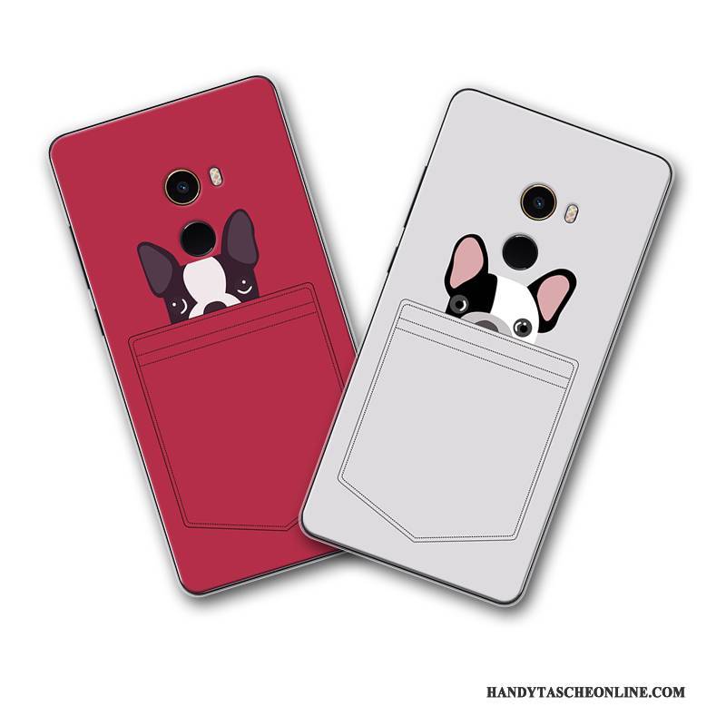 Hülle Mi Mix 2 Silikon Rot Mini, Case Mi Mix 2 Taschen Handyhüllen Anti-sturz