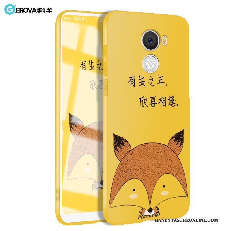 Hülle Mi Mix 2 Taschen Anti-sturz Persönlichkeit, Case Mi Mix 2 Silikon Gelb Mini