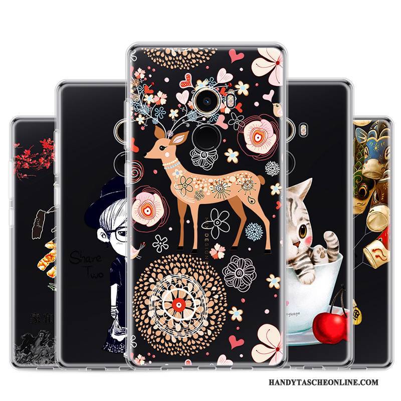 Hülle Mi Mix 2 Taschen Anti-sturz Schwarz, Case Mi Mix 2 Weiche Nette Mini