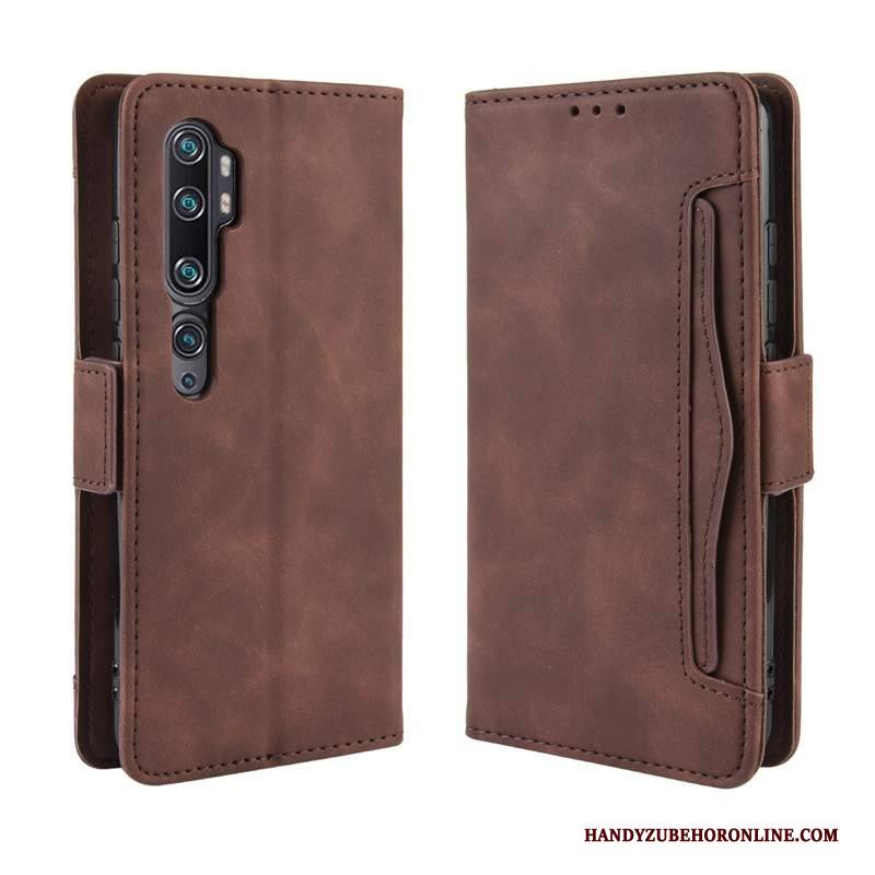 Hülle Mi Note 10 Folio Mini Karte, Case Mi Note 10 Lederhülle Handyhüllen