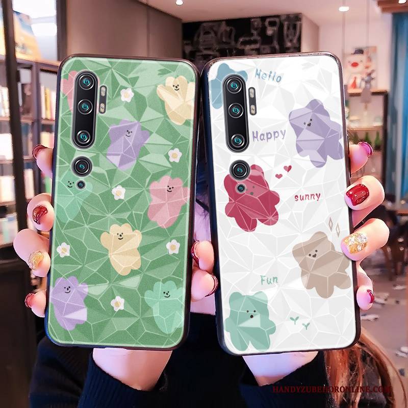 Hülle Mi Note 10 Schutz Mini Muster, Case Mi Note 10 Diamantform Grün