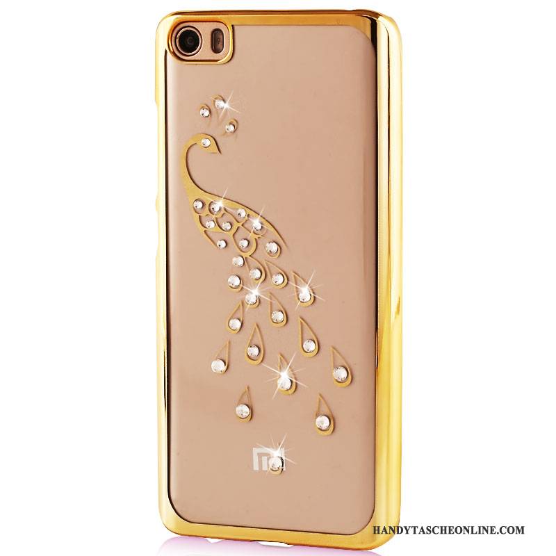 Hülle Mi Note Weiche Gold Überzug, Case Mi Note Strass Mini Handyhüllen