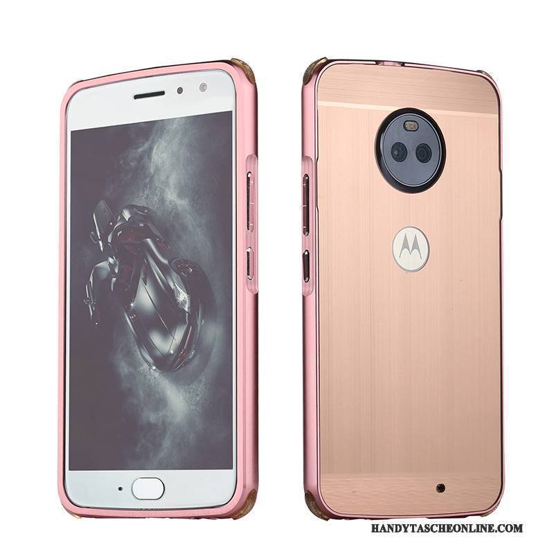 Hülle Moto E4 Plus Metall Band Handyhüllen, Case Moto E4 Plus Schutz Rosa Anti-sturz