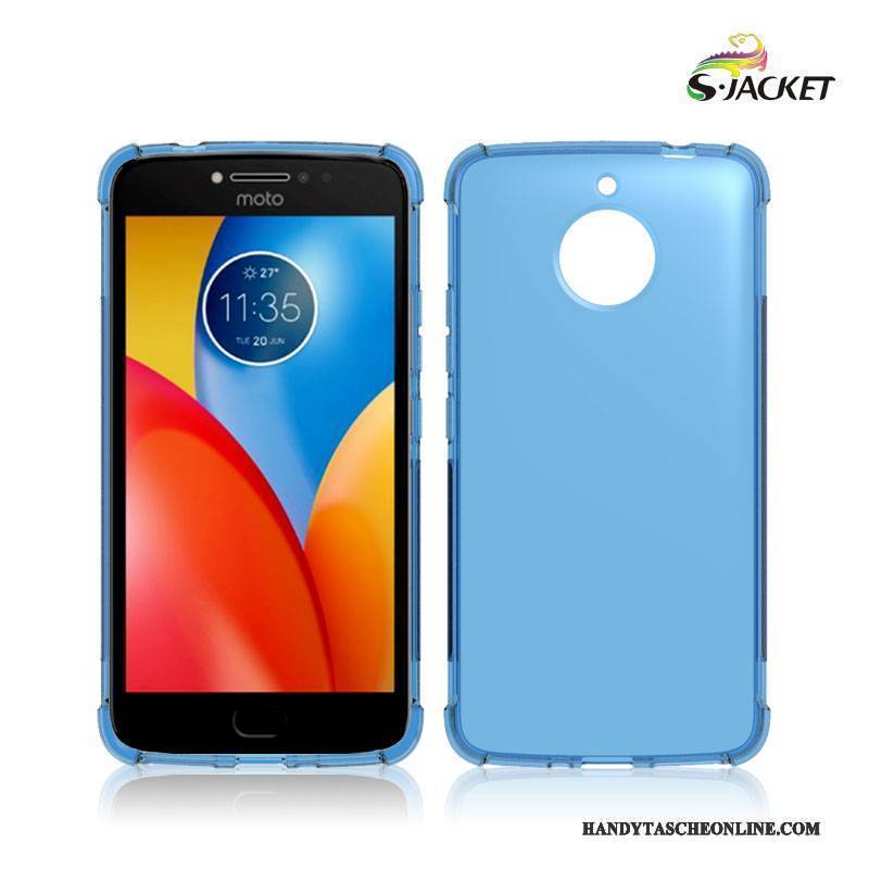 Hülle Moto E4 Plus Weiche Blau Rutschfest, Case Moto E4 Plus Schutz