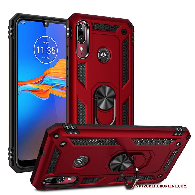 Hülle Moto E6 Plus Taschen An Bord Magnetismus, Case Moto E6 Plus Schwer Handyhüllen