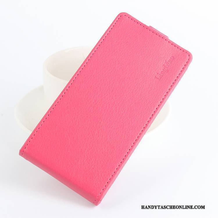 Hülle Moto G4 Play Lederhülle Litchi Rosa, Case Moto G4 Play Schutz Anti-sturz Muster