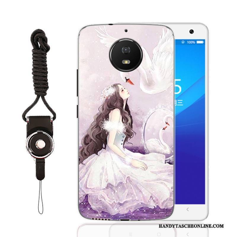 Hülle Moto G5 Plus Gemalt Licht Anti-sturz, Case Moto G5 Plus Taschen Lila Handyhüllen