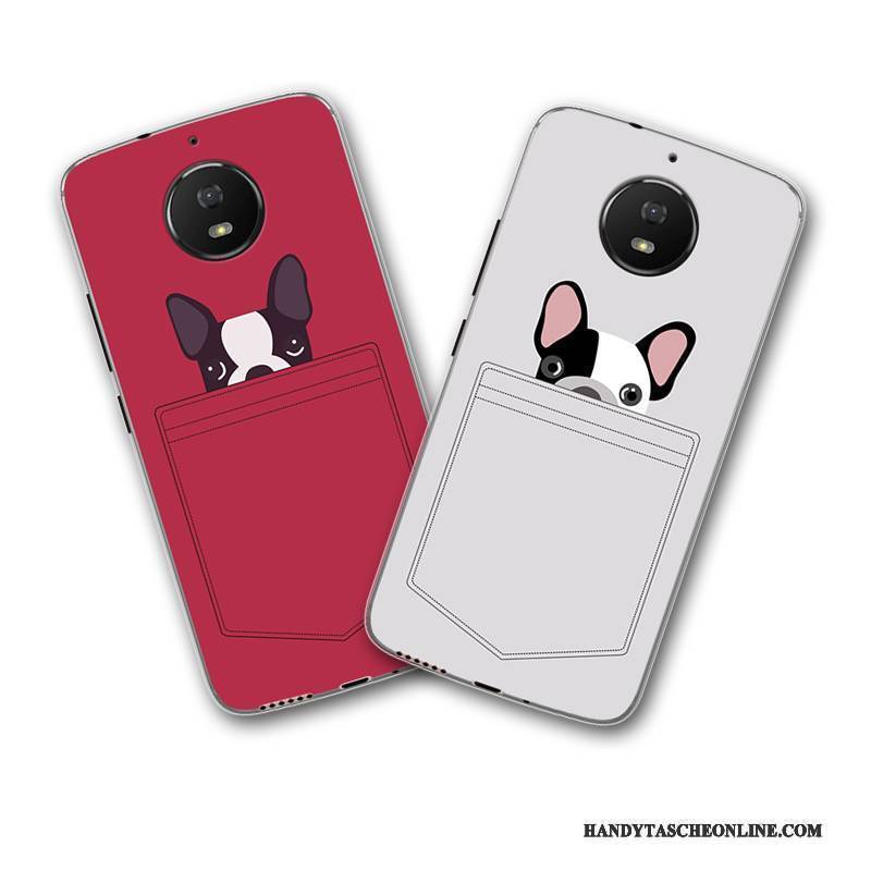 Hülle Moto G5 Plus Silikon Trend Grau, Case Moto G5 Plus Weiche Handyhüllen Rot