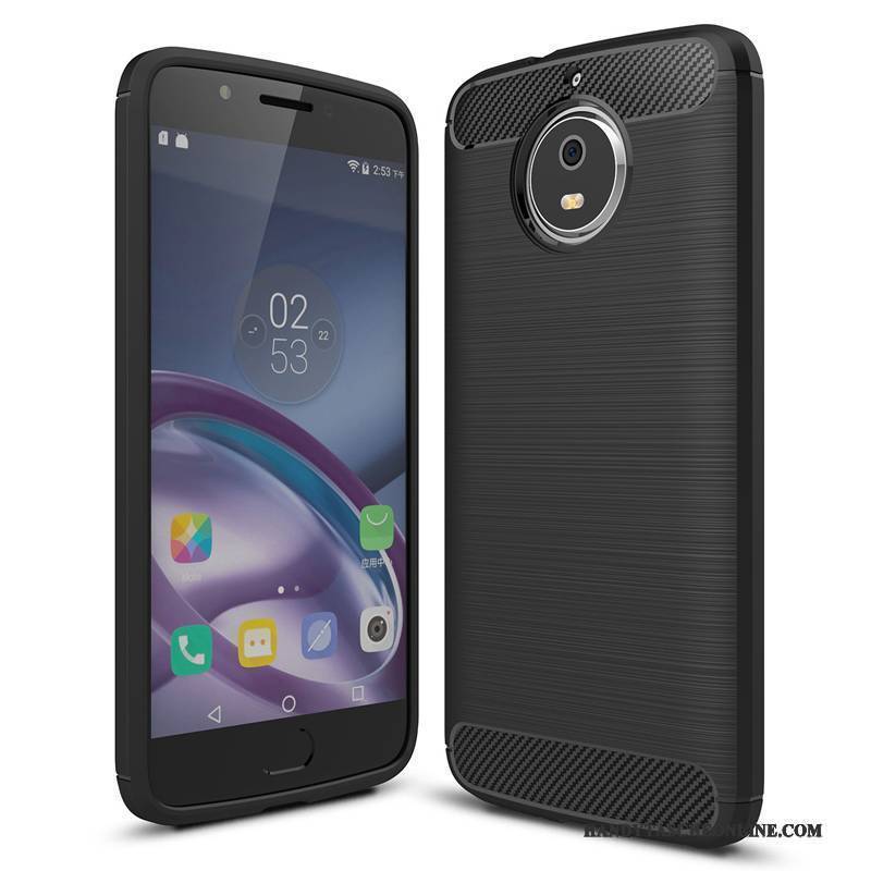 Hülle Moto G5s Schutz Trend Handyhüllen, Case Moto G5s Silikon Schwarz Seide