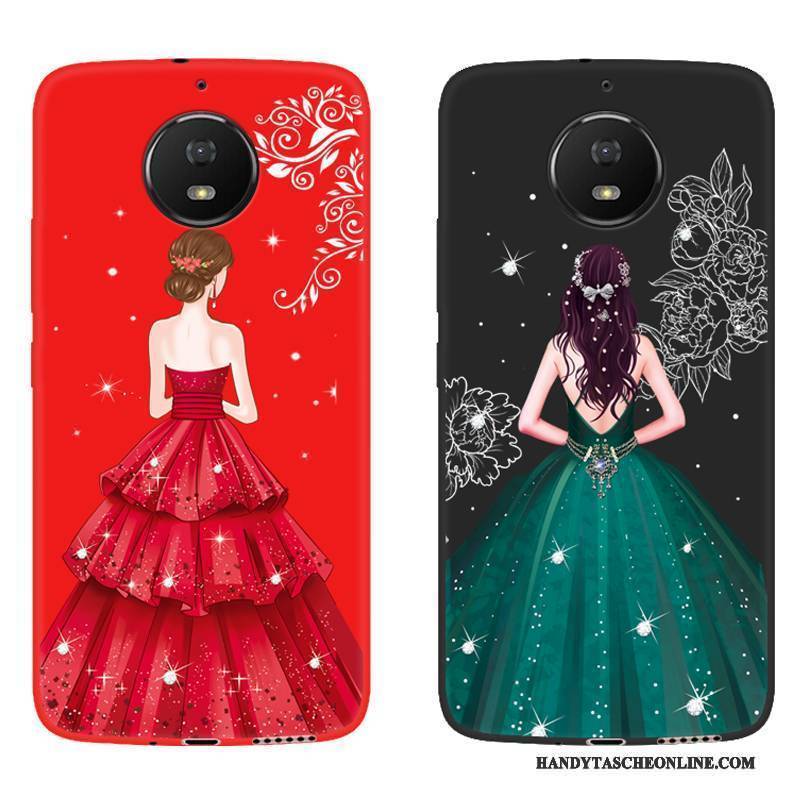 Hülle Moto G5s Taschen Grün Rot, Case Moto G5s Weiche Handyhüllen Anti-sturz