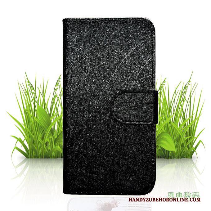 Hülle Moto G7 Lederhülle Schwarz Handyhüllen, Case Moto G7 Folio