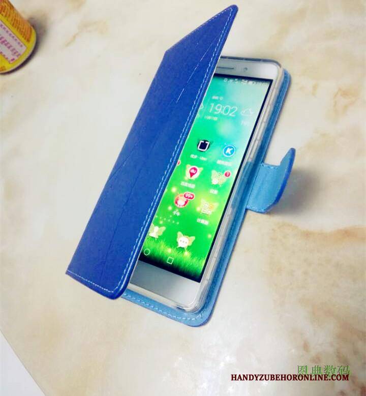 Hülle Moto G7 Plus Lederhülle Blau Handyhüllen, Case Moto G7 Plus Folio