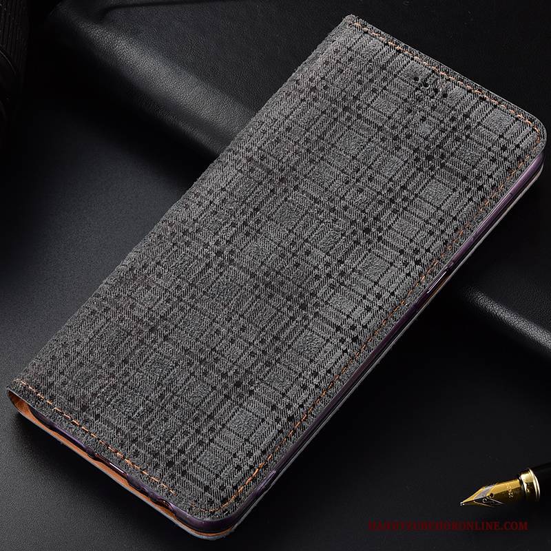 Hülle Moto G8 Folio Samt Handyhüllen, Case Moto G8 Taschen Grau