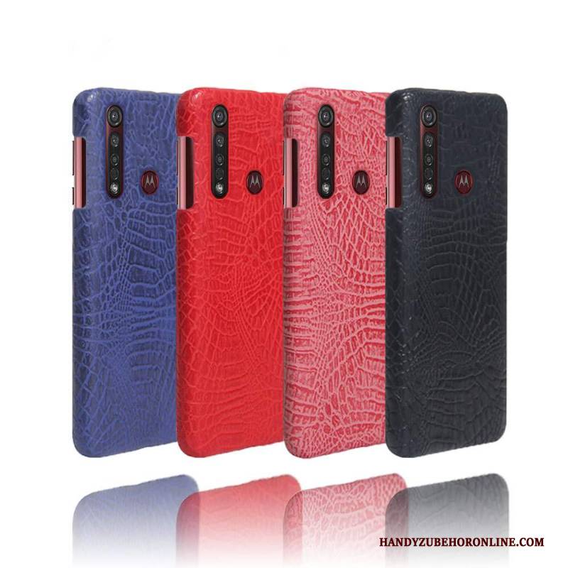 Hülle Moto G8 Plus Leder Handyhüllen Leichtgewicht, Case Moto G8 Plus Schutz Nubuck Schlank