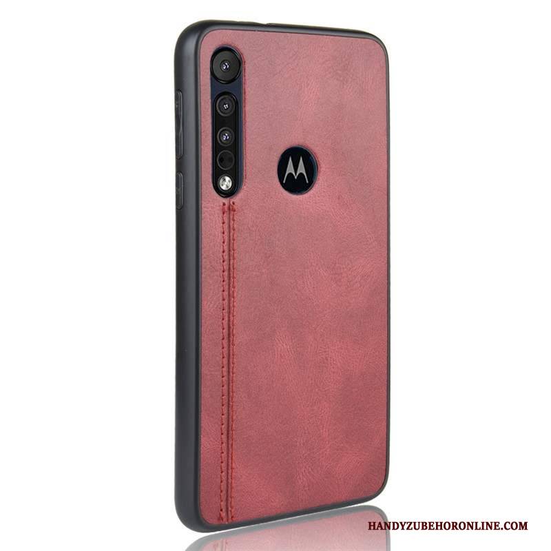 Hülle Moto G8 Plus Schutz Anti-sturz Rot, Case Moto G8 Plus Leicht Handyhüllen
