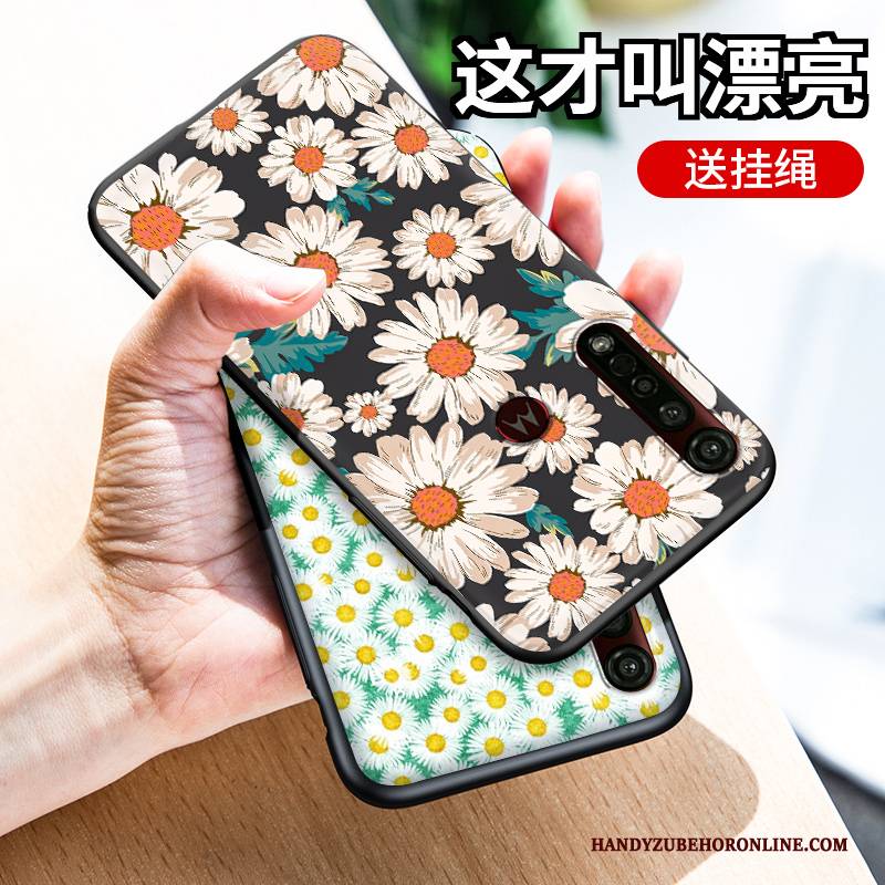 Hülle Moto G8 Plus Schutz Anti-sturz Schwarz, Case Moto G8 Plus Taschen Handyhüllen Persönlichkeit