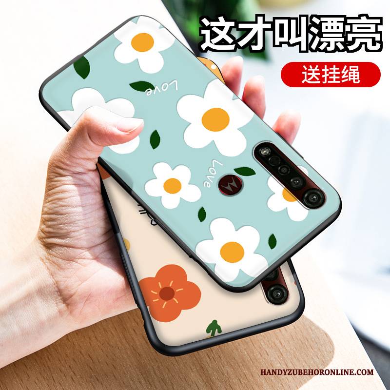 Hülle Moto G8 Plus Taschen Angepasst Blau, Case Moto G8 Plus Silikon Handyhüllen Trendmarke