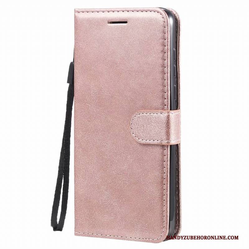 Hülle Moto G8 Power Lederhülle Handyhüllen Trend, Case Moto G8 Power Folio Rosa