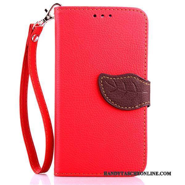 Hülle Moto X Folio Handyhüllen Rot, Case Moto X Lederhülle