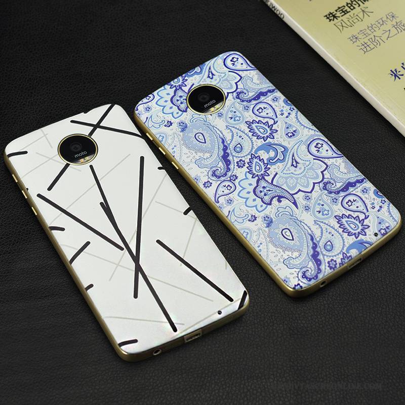 Hülle Moto Z Handyhüllen Weiß, Case Moto Z Blau Hintere Abdeckung