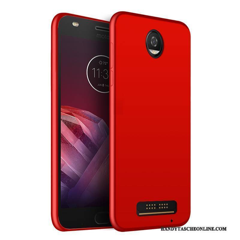 Hülle Moto Z Play Weiche Handyhüllen Rot, Case Moto Z Play Schutz Anti-sturz