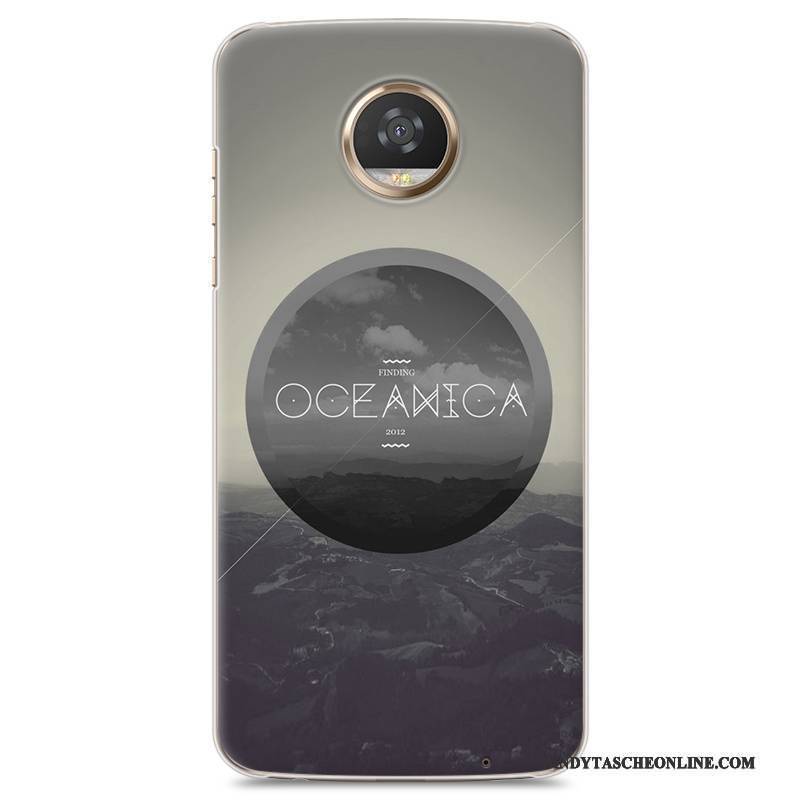 Hülle Moto Z2 Play Karikatur Grau Schwer, Case Moto Z2 Play Schutz Handyhüllen