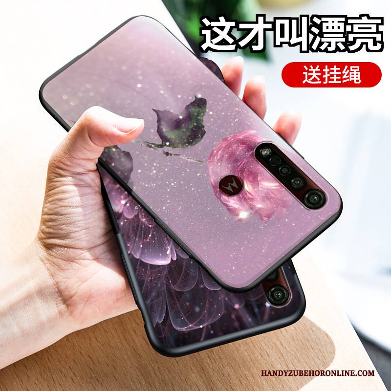 Hülle Motorola One Macro Schutz Handyhüllen Rosa, Case Motorola One Macro Kreativ Anti-sturz Persönlichkeit