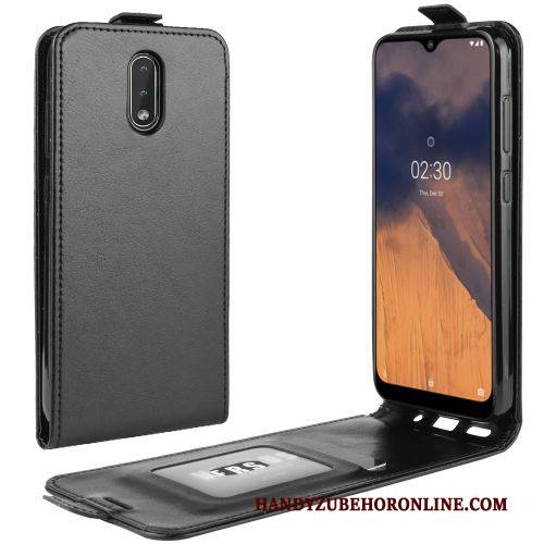 Hülle Nokia 2.3 Folio Business Einfach, Case Nokia 2.3 Schutz Handyhüllen Schwarz