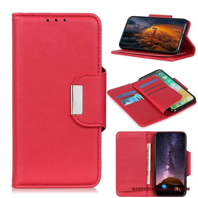 Hülle Nokia 2.3 Leder Rot Muster, Case Nokia 2.3 Handyhüllen