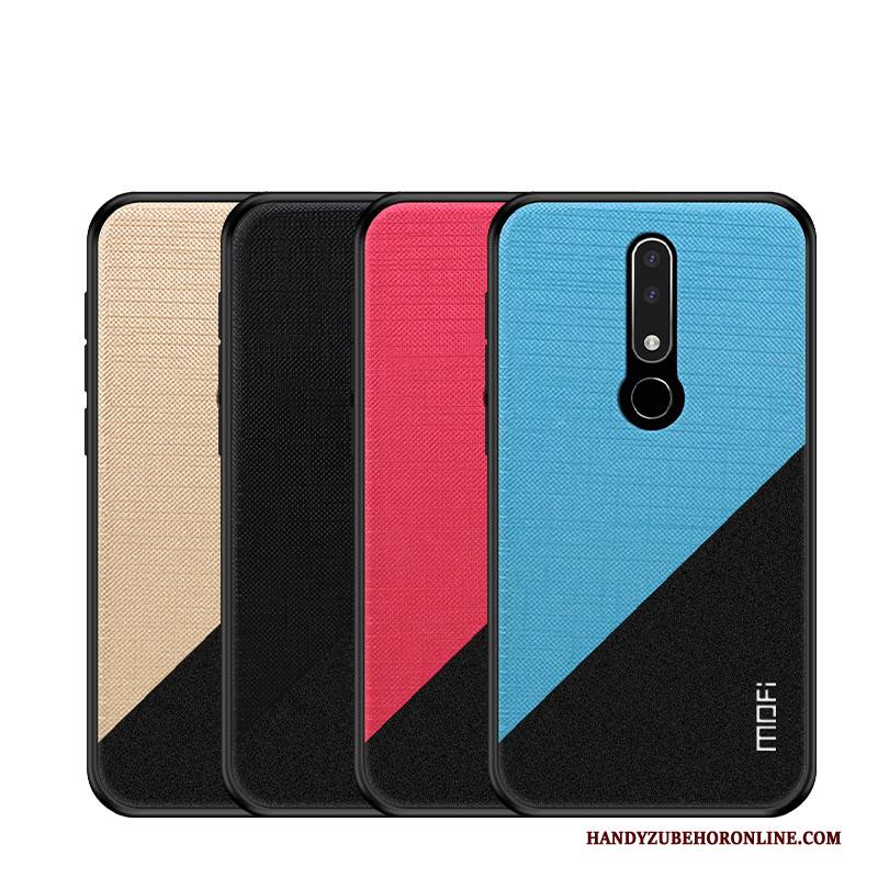 Hülle Nokia 3.1 Plus Taschen Handyhüllen Gold, Case Nokia 3.1 Plus Schutz Muster Stoff