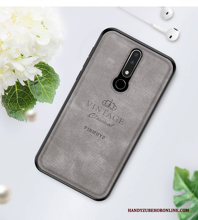 Hülle Nokia 3.1 Plus Weiche Nubuck Stoff, Case Nokia 3.1 Plus Handyhüllen Schlank