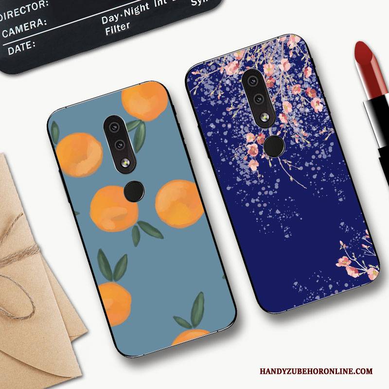 Hülle Nokia 4.2 Weiche Blau Handyhüllen, Case Nokia 4.2 Silikon Einfach Anti-sturz