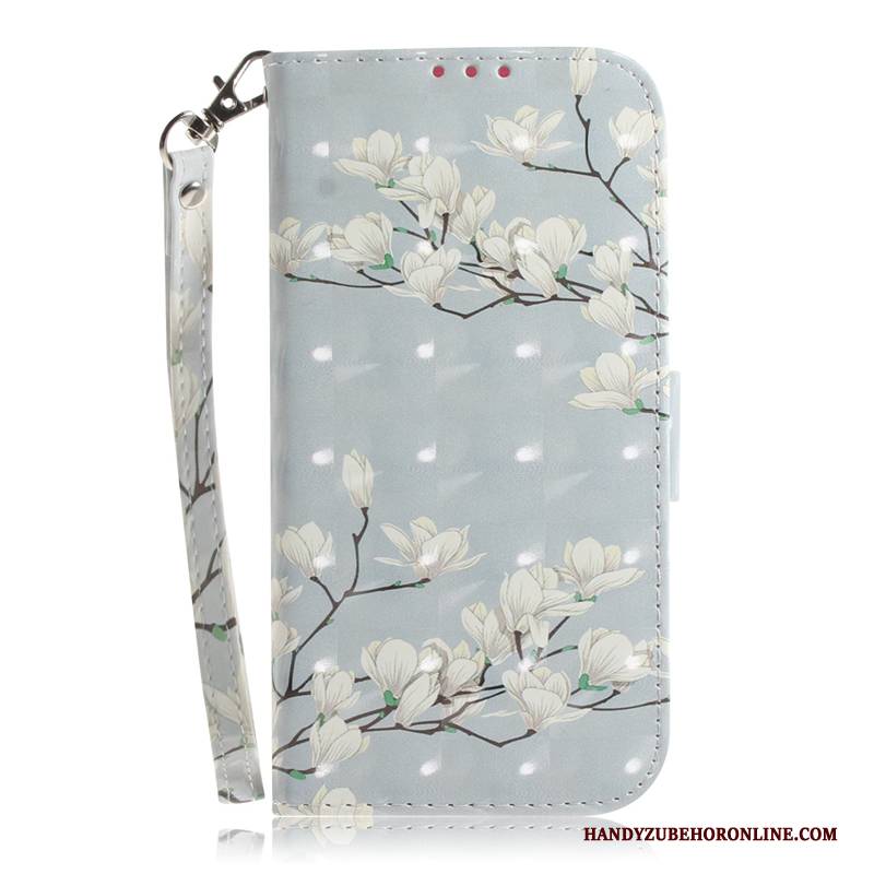 Hülle Nokia 5.1 Plus Lederhülle Sakura Handyhüllen, Case Nokia 5.1 Plus Schutz Hellblau